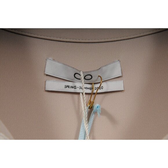 CO Essentials Collection Belted Pocket Shirt Dress Large Champagne Beige - Picture 14 of 16